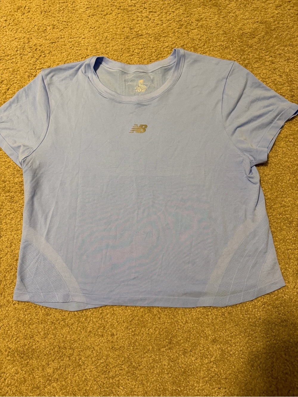 New Balance Women's Powder Blue Short Sleeve Athletic Tee